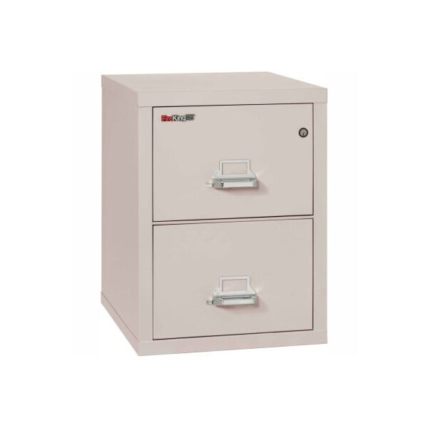 Fire King Fireking Fireproof 2 Drawer Vertical File Cabinet - Letter Size 21"W x 25"D x 28"H - Light Gray 21825PL - main